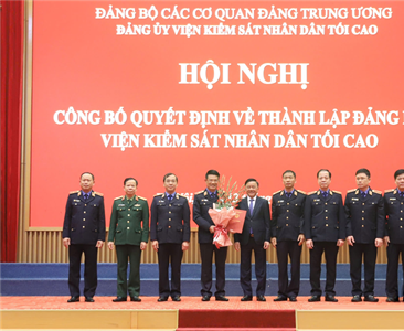 Hội nghị công bố Quyết định về thành lập Đảng bộ VKSND tối cao