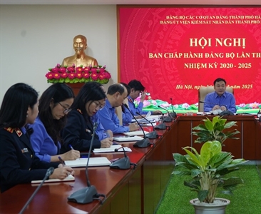 Hội nghị Ban chấp hành Đảng bộ Viện KSND thành phố Hà Nội lần thứ nhất