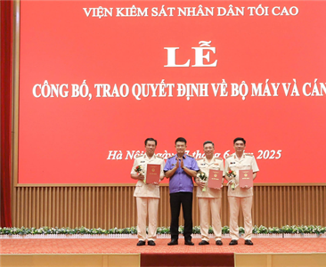 VKSND tối cao tổ chức Lễ công bố, trao quyết định về bộ máy và cán bộ