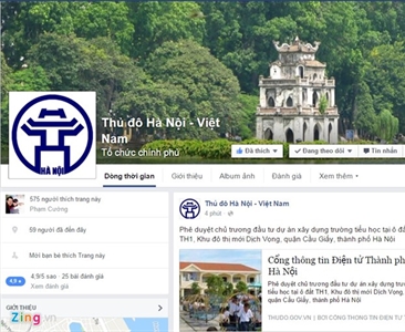 UBND Thành phố Hà Nội sẽ kết nối với người dân qua Facebook