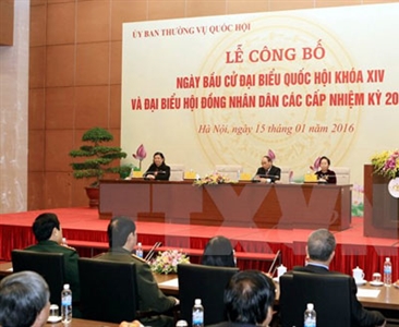 Chính thức công bố ngày bầu cử đại biểu Quốc hội khóa XIV