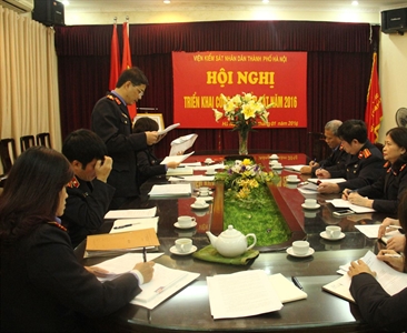 PHÒNG 5 VIỆN KIỂM SÁT NHÂN DÂN THÀNH PHỐ HÀ NỘI  TRIỂN KHAI CÔNG TÁC NĂM 2016