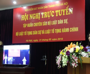 VKS Hà Nội tổ chức Hội nghị tập huấn chuyên sâu về  Bộ luật dân sự, Bộ luật...