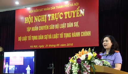 VKS Hà Nội tổ chức Hội nghị tập huấn chuyên sâu về  Bộ luật dân sự, Bộ...