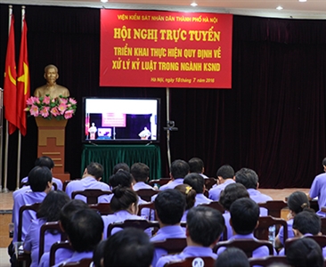 Tin kiểm sát VKSND TP. Hà Nội đi đầu trong triển khai quy định về xử lý kỷ luật