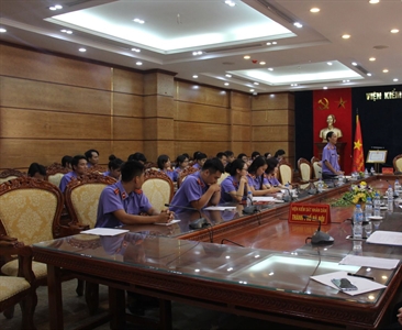 Viện KSND TP Hà Nội tiếp đoàn công tác Học viện Tư pháp đến làm việc về kết...