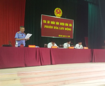 Cơ quan tố tụng huyện Ứng Hòa tổ chức xét xử lưu động các vụ án hình sự