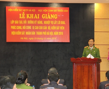 KHAI GIẢNG LỚP ĐÀO TẠO, BỒI DƯỠNG KỸ NĂNG, NGHIỆP VỤ  LẤY LỜI KHAI, PHÚC...