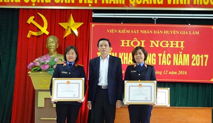 Viện kiểm sát nhân dân huyện Gia Lâm tổ chức Hội nghị  triển khai công...