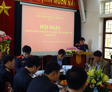 Viện KSND huyện Quốc Oai triển khai công tác năm 2017