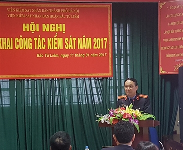 VIỆN KSND QUẬN BẮC TỪ LIÊM TỔ CHỨC HỘI NGHỊ TRIỂN KHAI CÔNG TÁC NĂM 2017