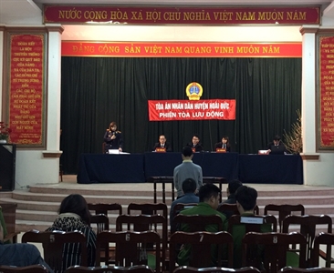 Các cơ quan tư pháp huyện Hoài Đức tổ chức phiên tòa xét xử lưu động trước...