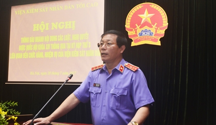 Hội nghị trực tuyến toàn ngành KSND thông báo nhanh nội dung các luật,...