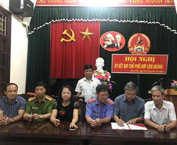 Viện KSND huyện Ứng Hòa chủ trì, tổ chức thành công Lễ ký kết quy chế phối...