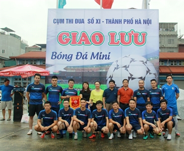 Cụm thi đua số XI  tổ chức Giải giao hữu bóng đá mini năm 2017