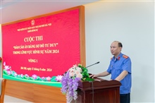 Trưởng phòng 2 phát biểu khai mạc cuộc thi sơ đồ tư duy vòng 1 khối hình sự